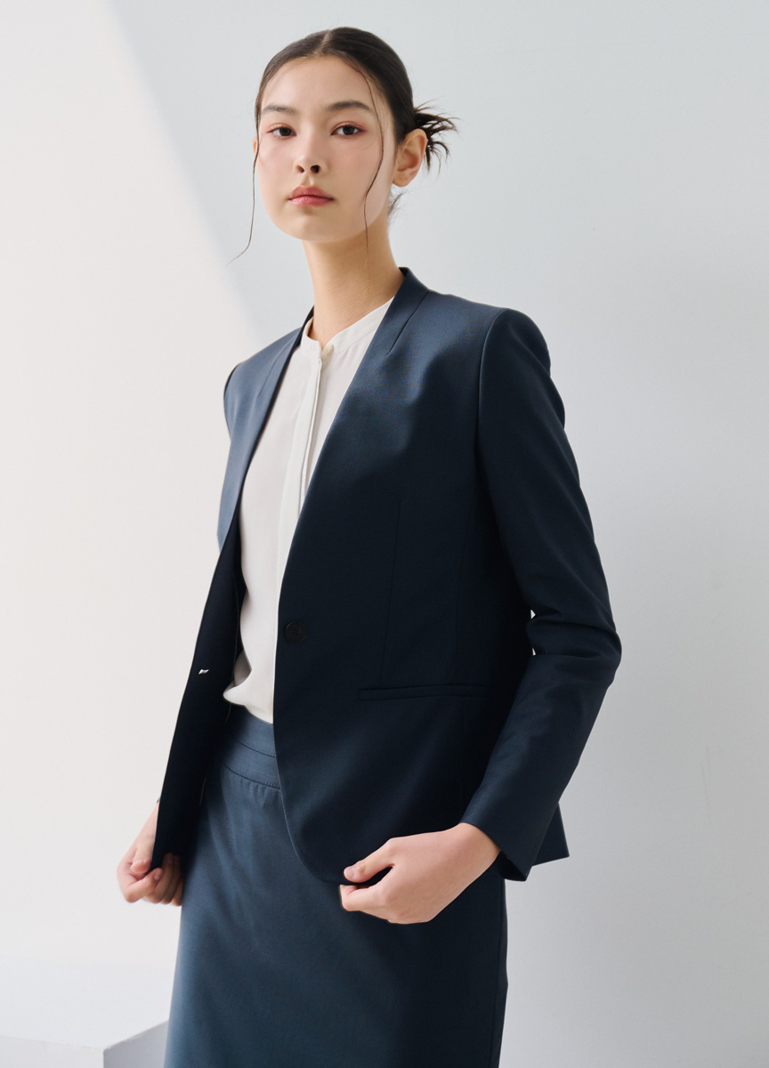 【預購商品】BAHARIYE無領西裝外套 (7/1-7/8止)